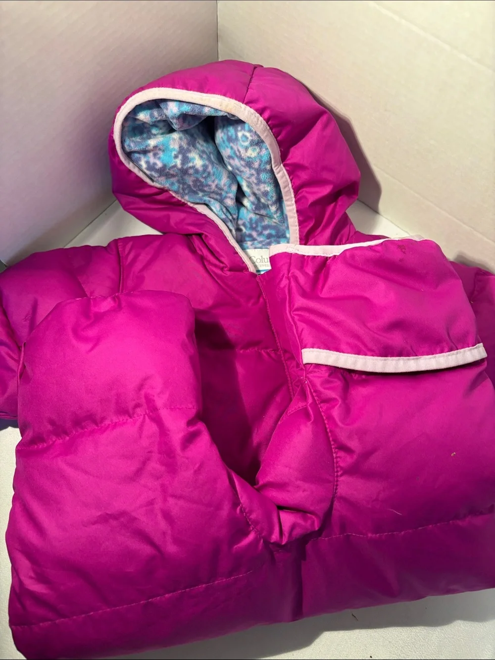 Columbia Infant Magenta Hooded One-Piece Snowsuit